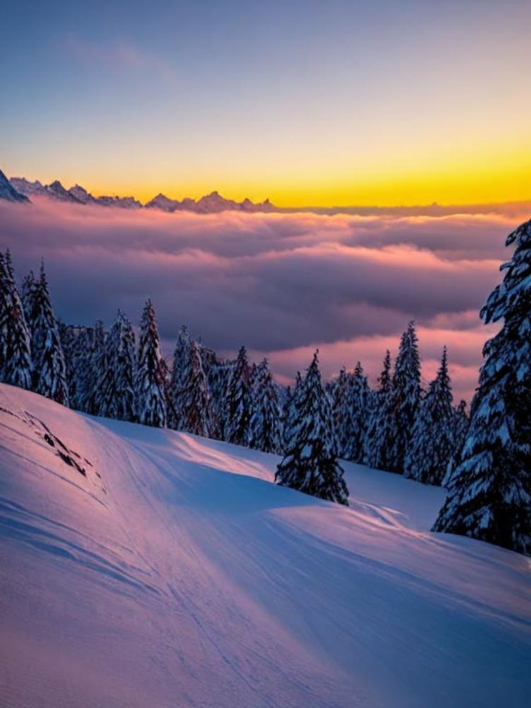 Grindelwald, Switzerland Sunrise Skiing Poster