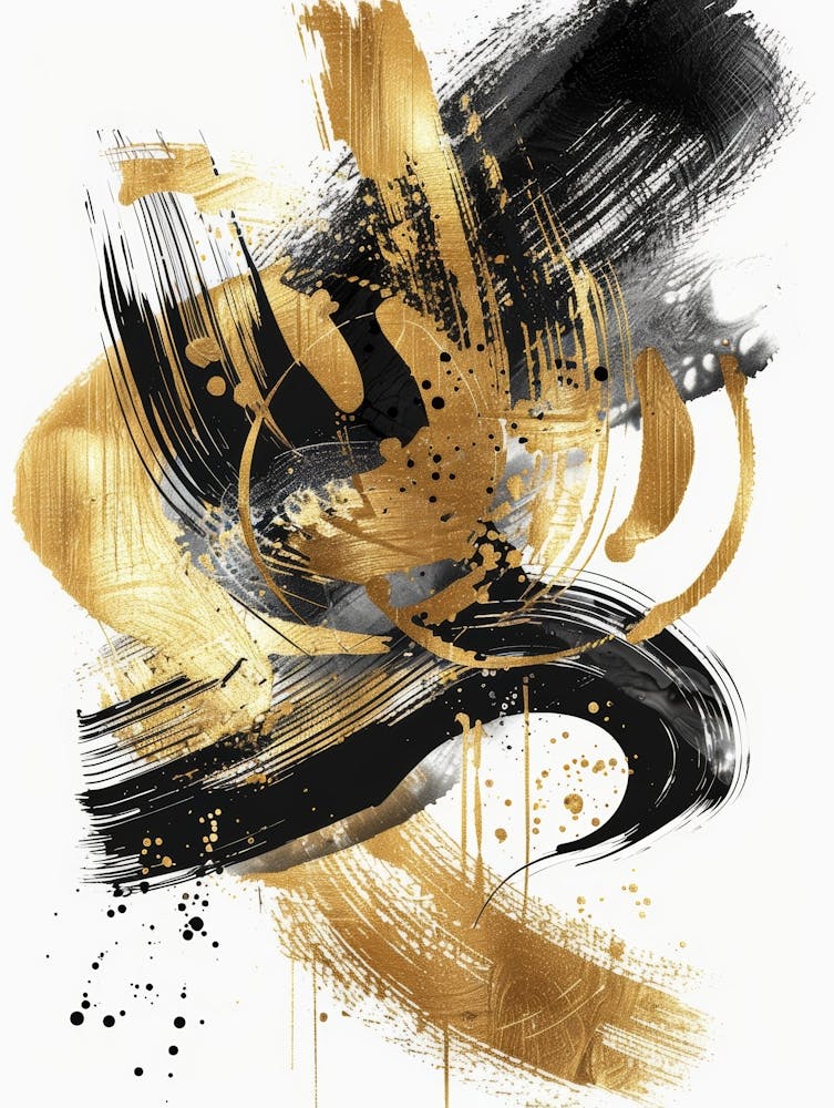 Abstract Gold Canvas Print 4