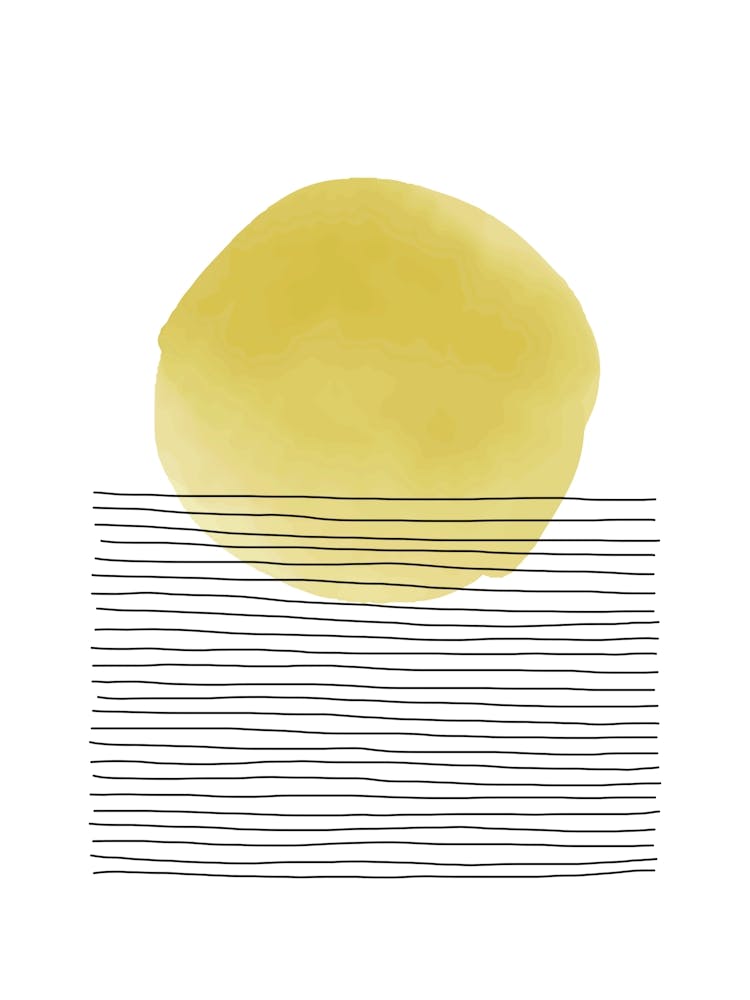 Yellow And Grey Sunset