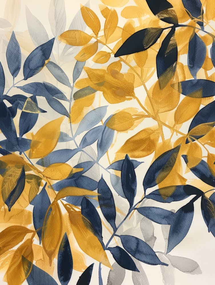 Yellow And Blue Leaves