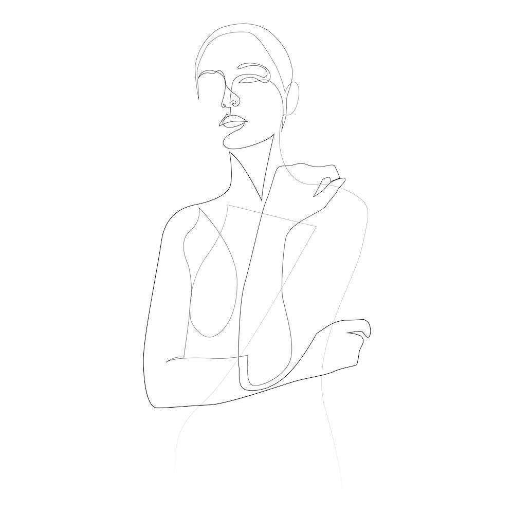 Shy Silhouette Square