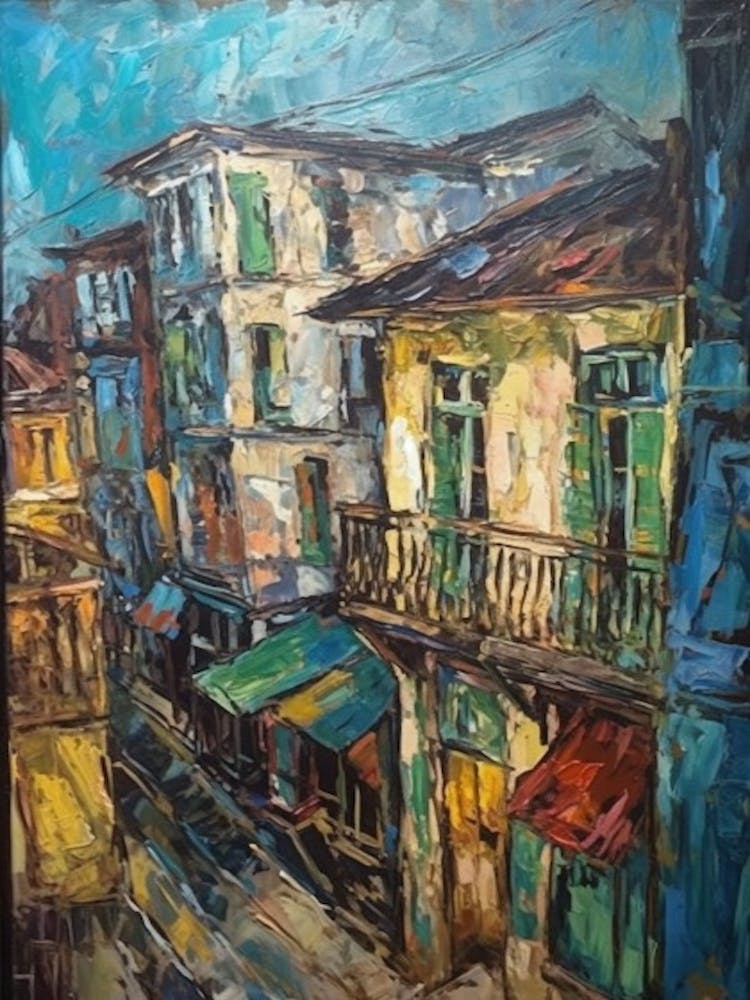 Window View Of Buenos Aires In The Style Of Expressionism 4