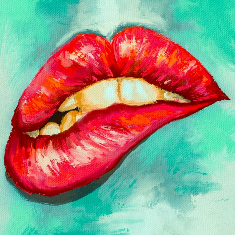 Lips Art Square