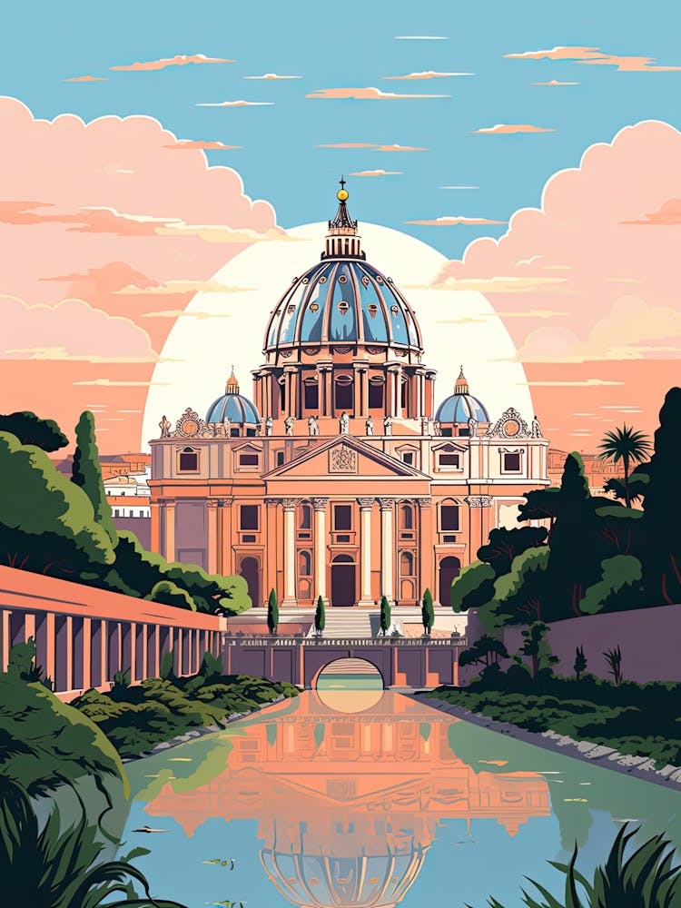 The Vatican City   Vatican City   Cute Botanical Illustration Travel 0