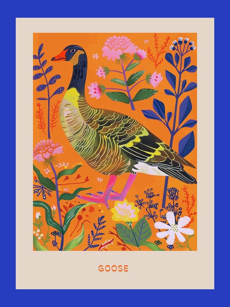 Spring Birds Poster Goose 1