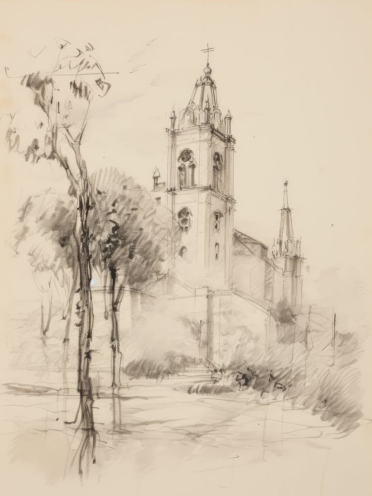 Vintage Rough Sketch Architecture