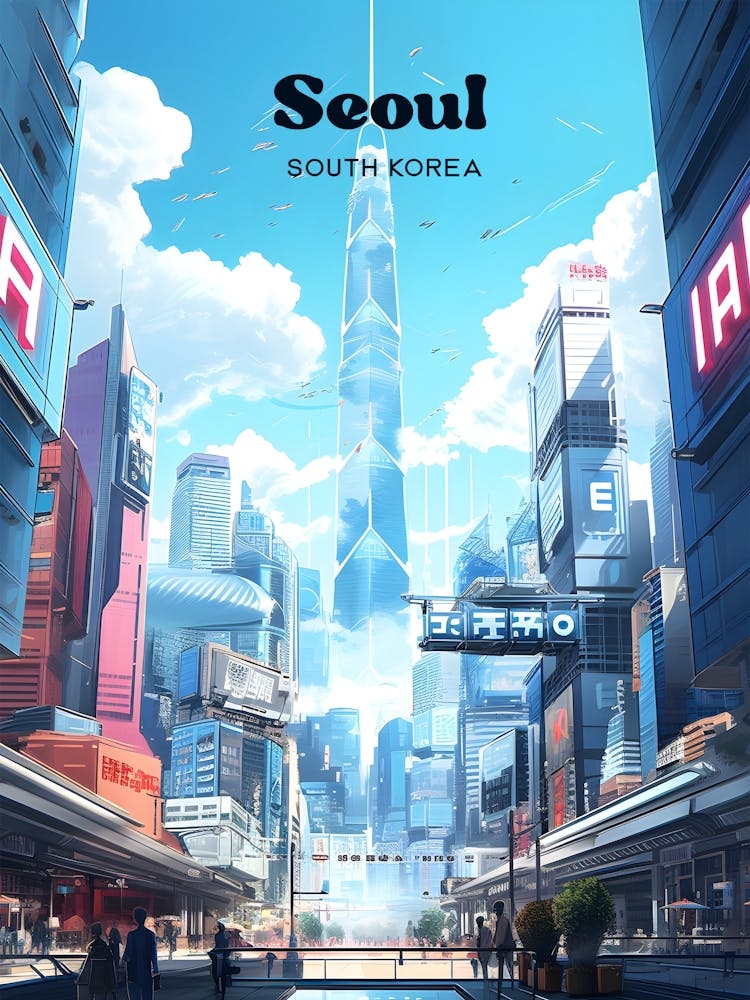 Seoul South Korea Cityview Travel Art