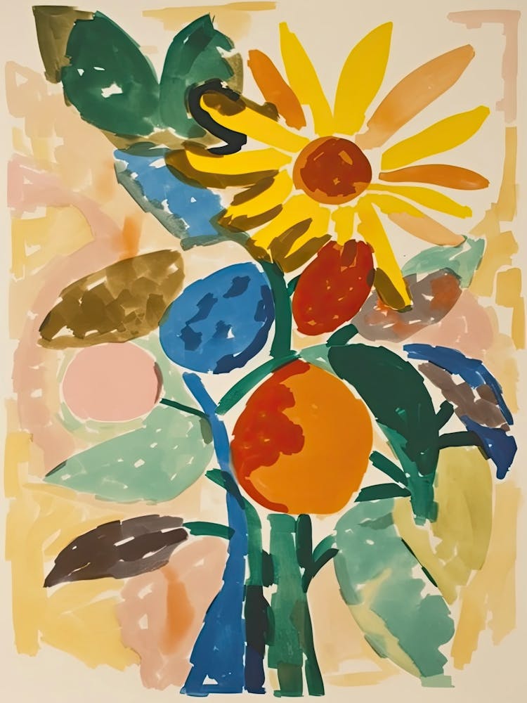 Sunflowers Flower Illustration 2