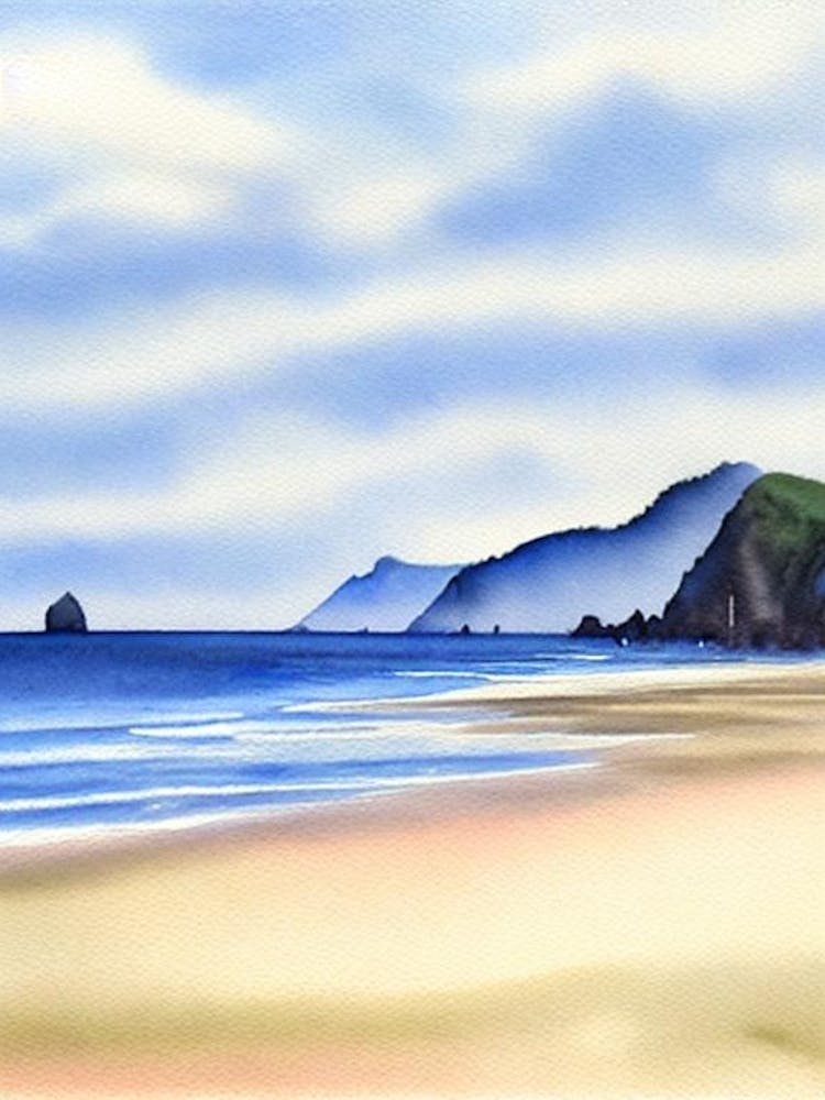 Cannon Beach, Oregon Watercolour
