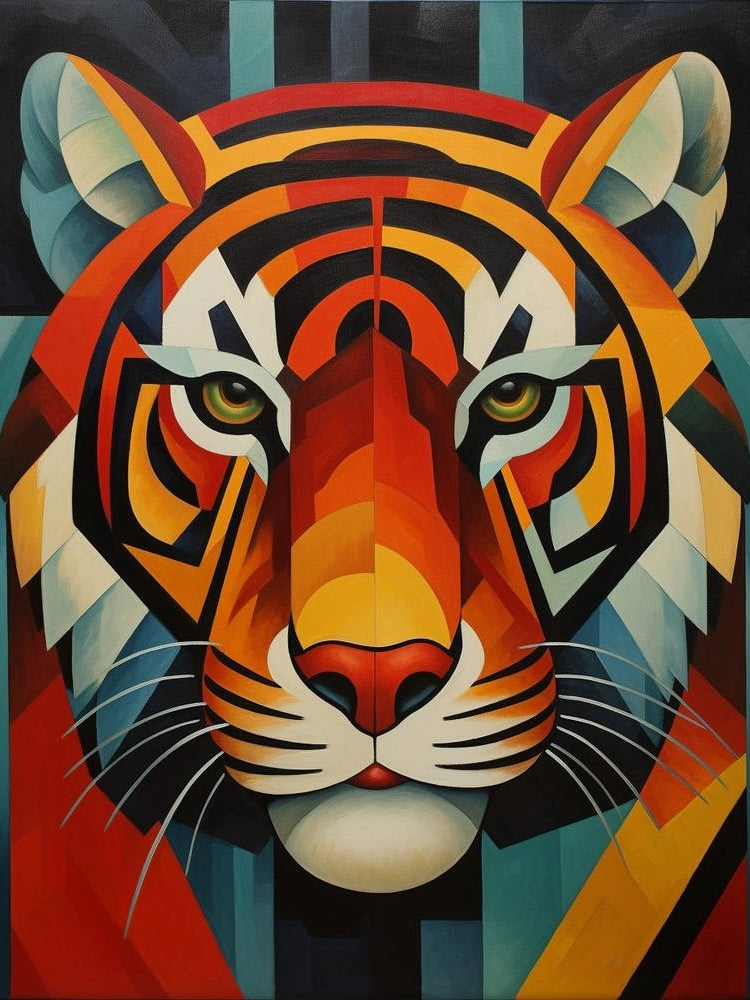 Tiger Geometric Abstract 7