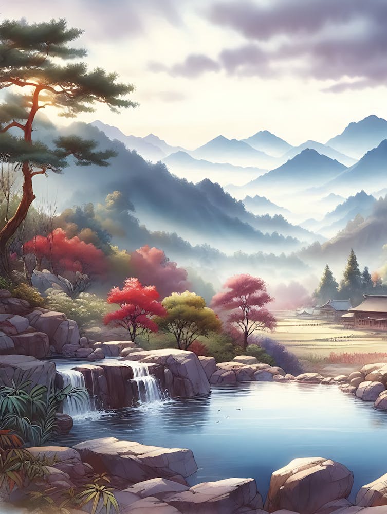 Watercolor Vibrant Country 17