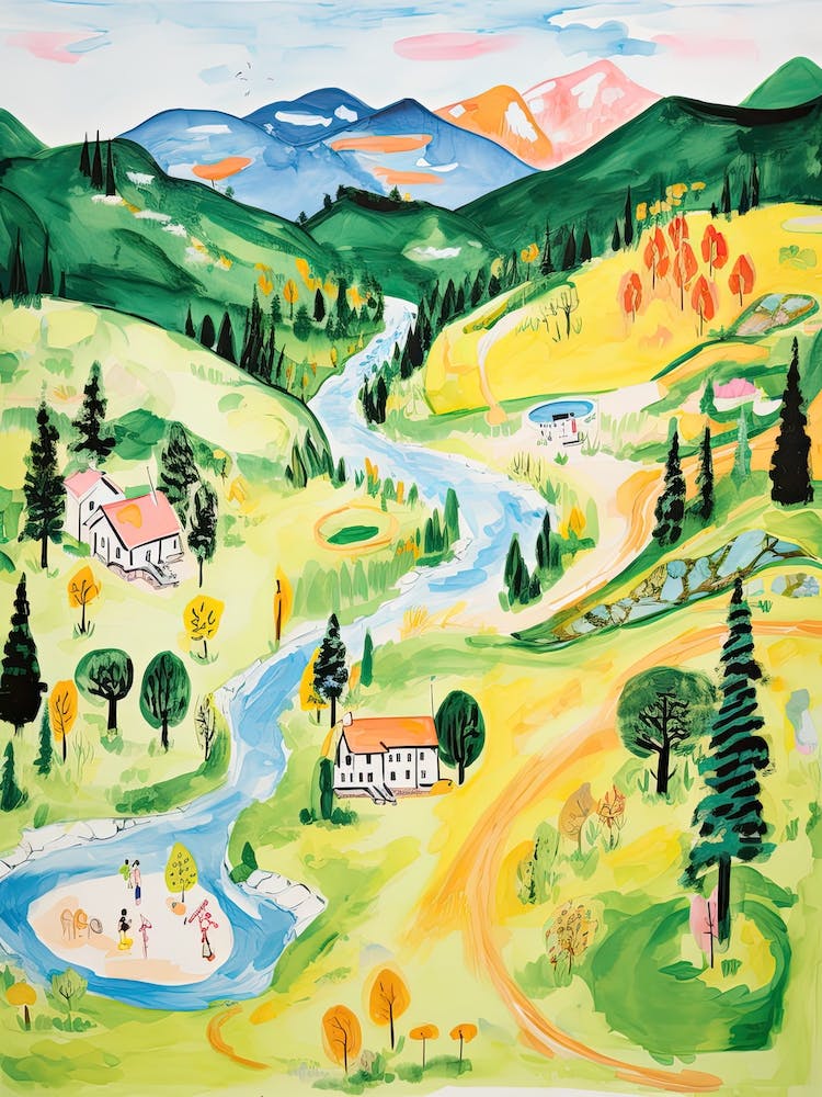 Montage Deer Valley   Park City, Utah   Resort Storybook Illustration 1