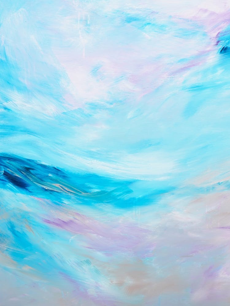 Blue Ocean And Beach Painting