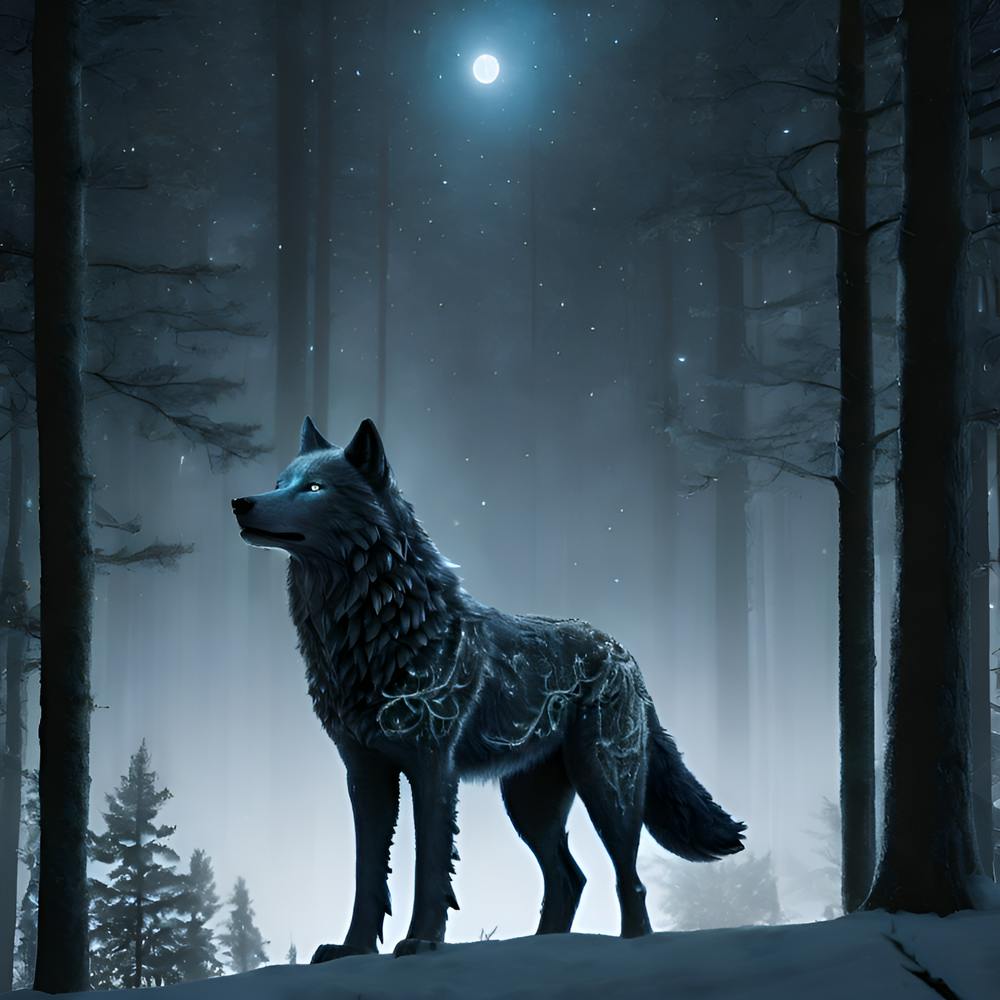 Wolf im Wald