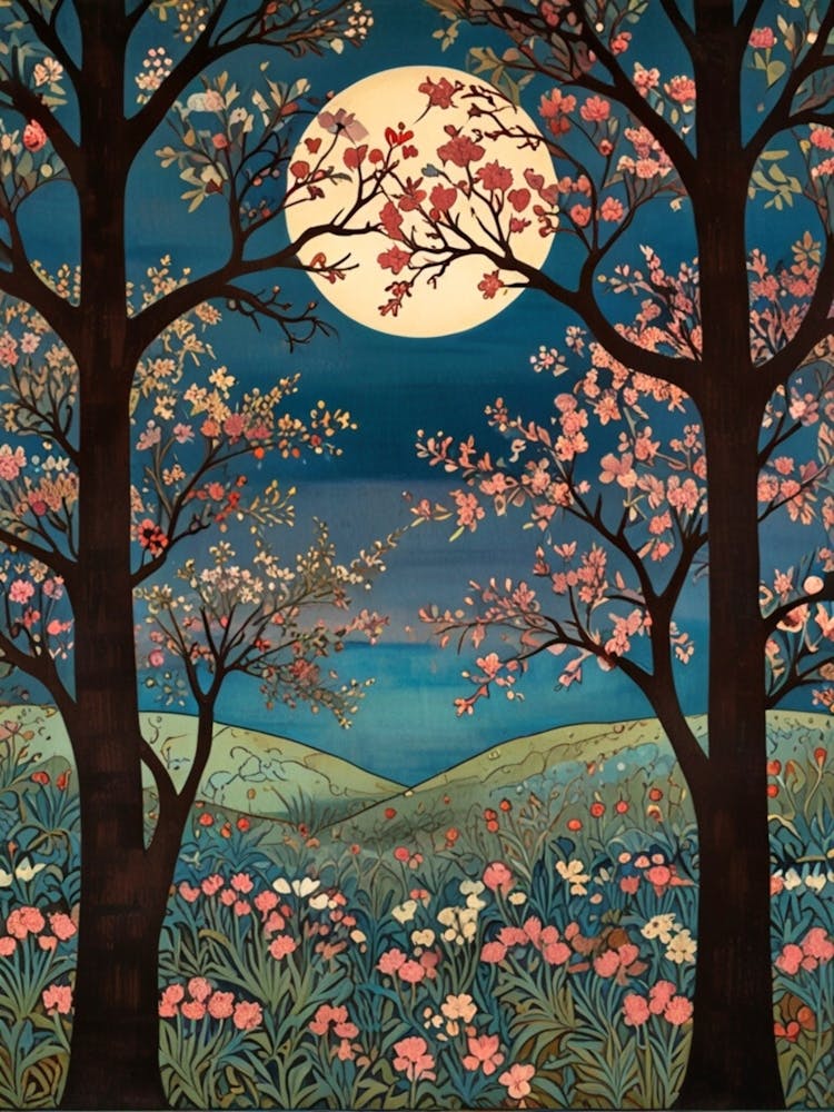 William Morris Moonlight In The Trees 24