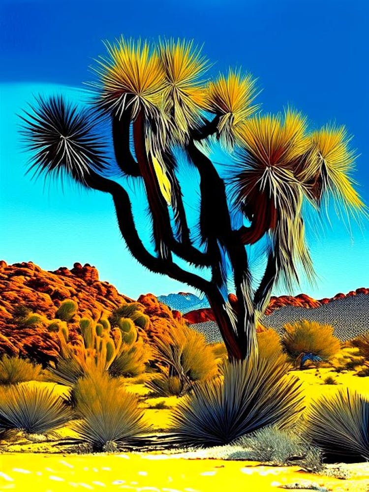 Joshua Trees In Mojave Desert Nat Viga Style  (4)