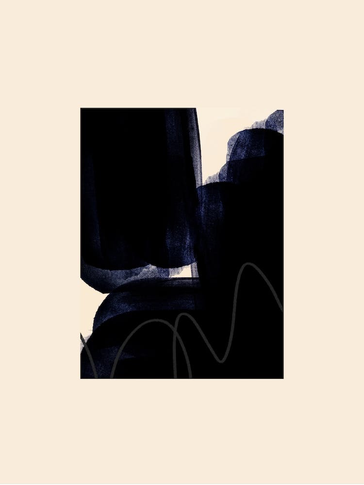 Black And Cream Abstract 4