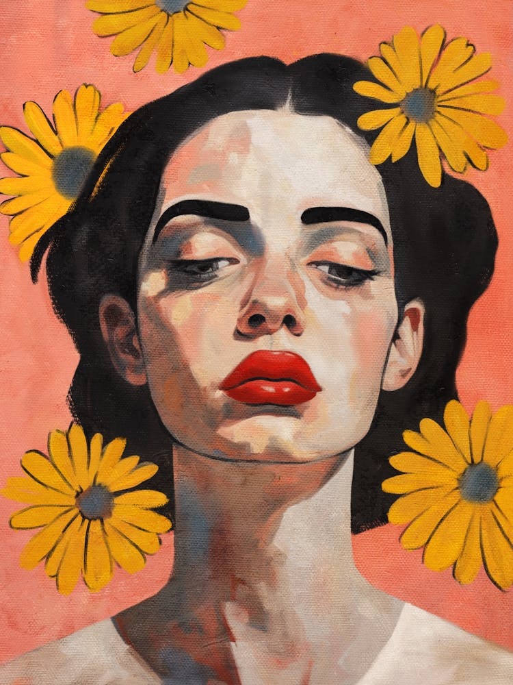 Woman With Yellow Flowers