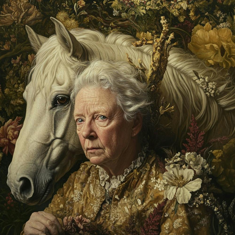'The Queen And Her Horse'