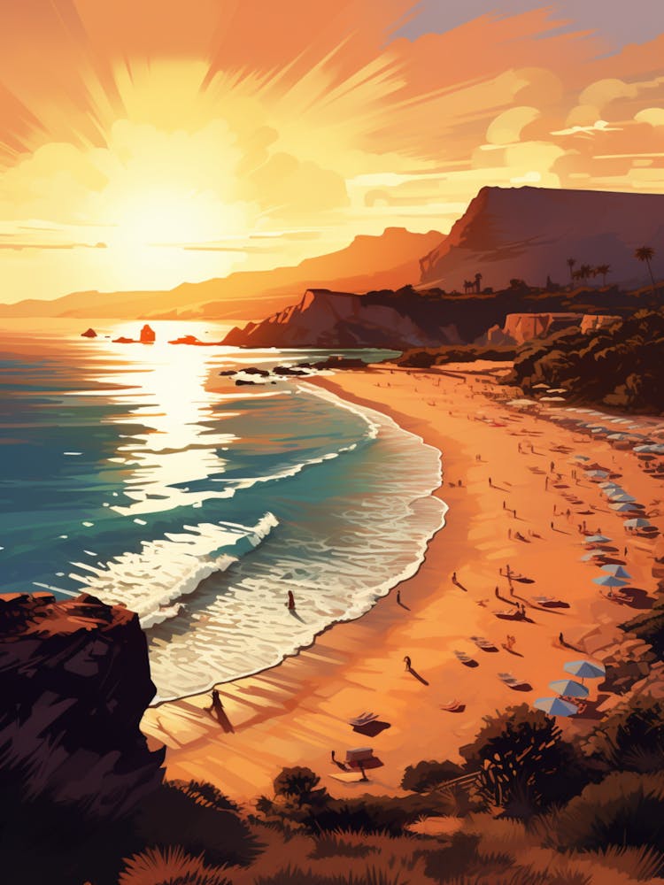 A Vibrant Painting Of Elafonisi Beach Crete Greece 2