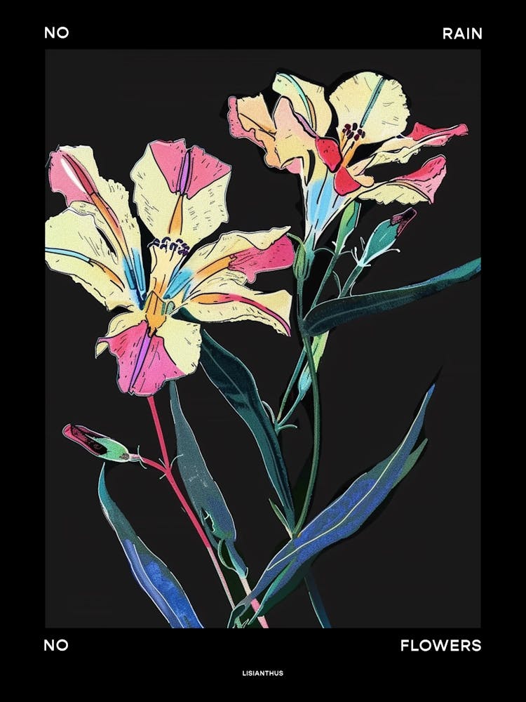 No Rain No Flowers Poster Lisianthus 4
