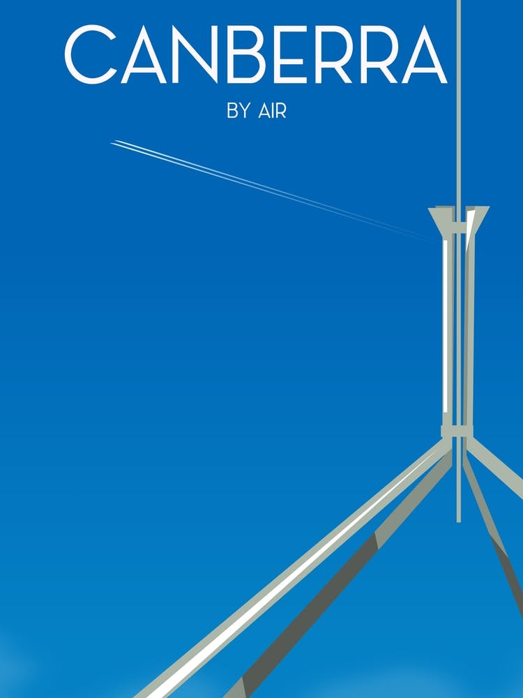 Canberra By Air Travel map