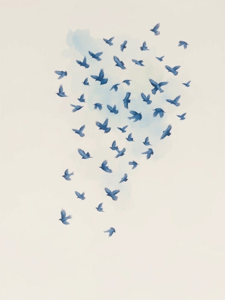 Flux Schnell Ein Zartes Aquarellgemälde Einer Murmuration O 0
