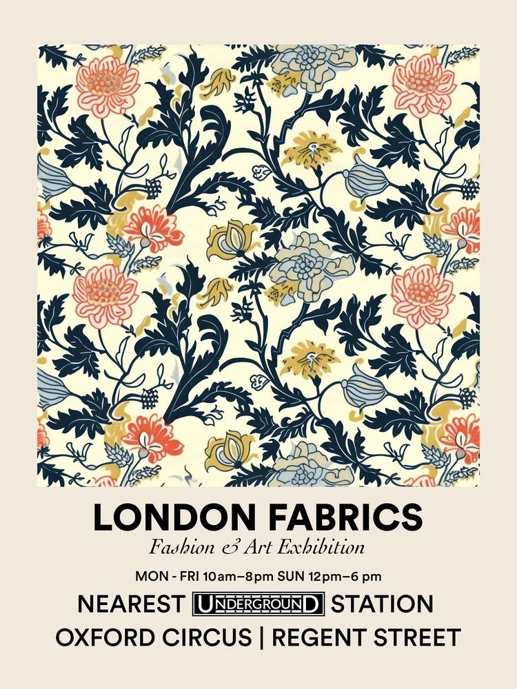 Poster Petalgrove London Fabrics Floral Pattern 2