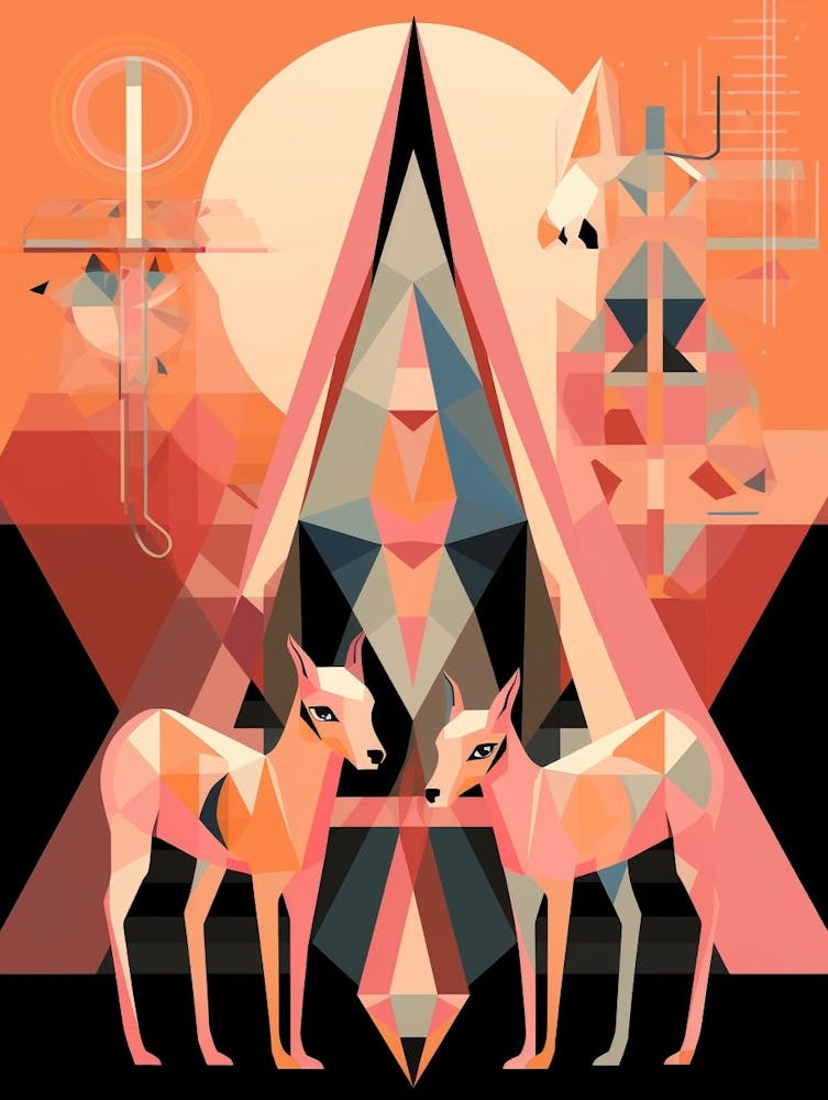 Abstract Geometric Animals 11