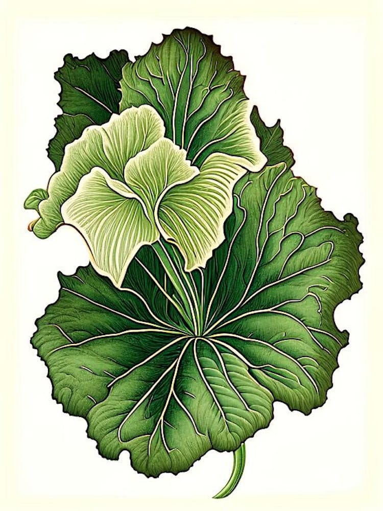 Primrose Leaf Vintage Botanical 3