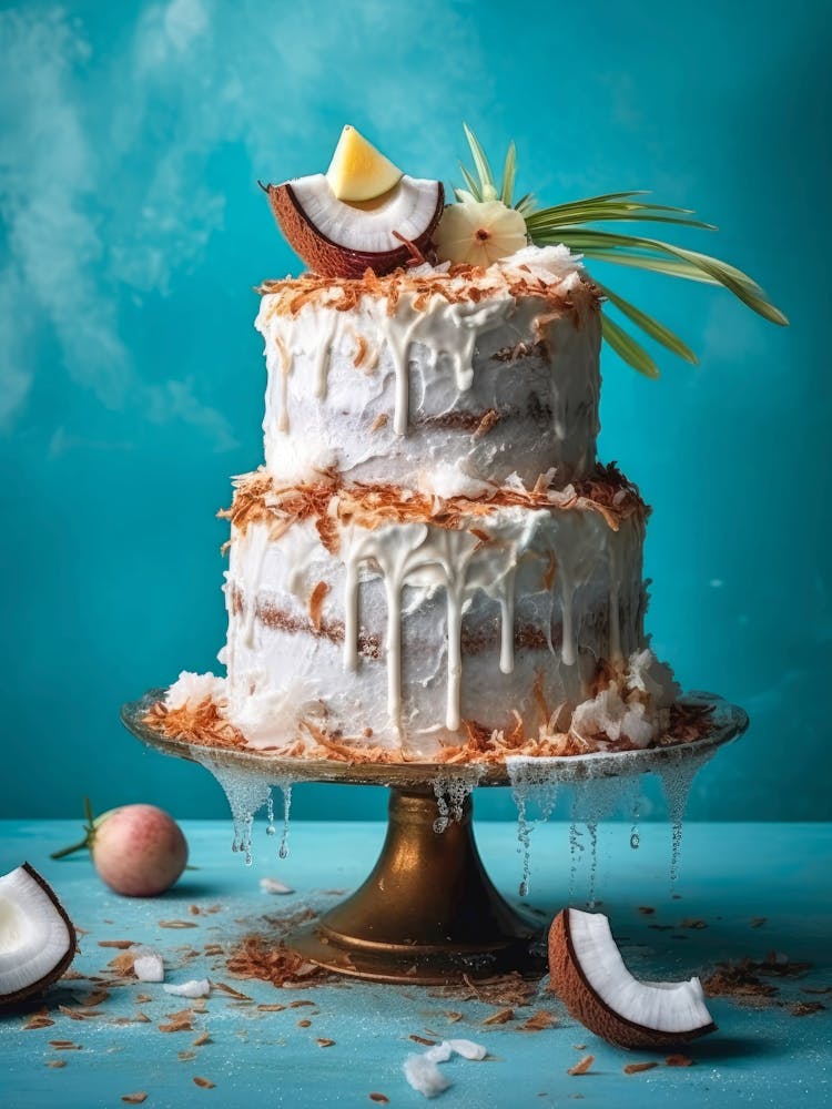 Cake With Coconuts sweet food