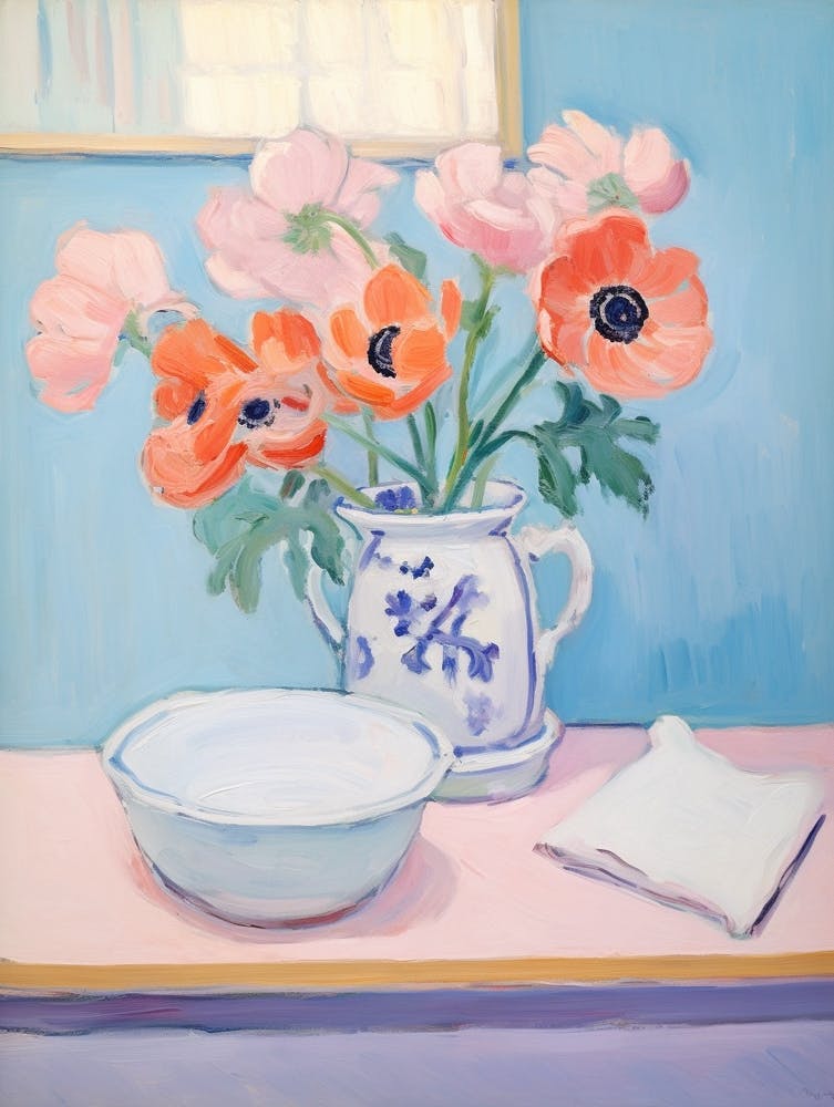 A Vase With Anemone, Flower Bouquet 4