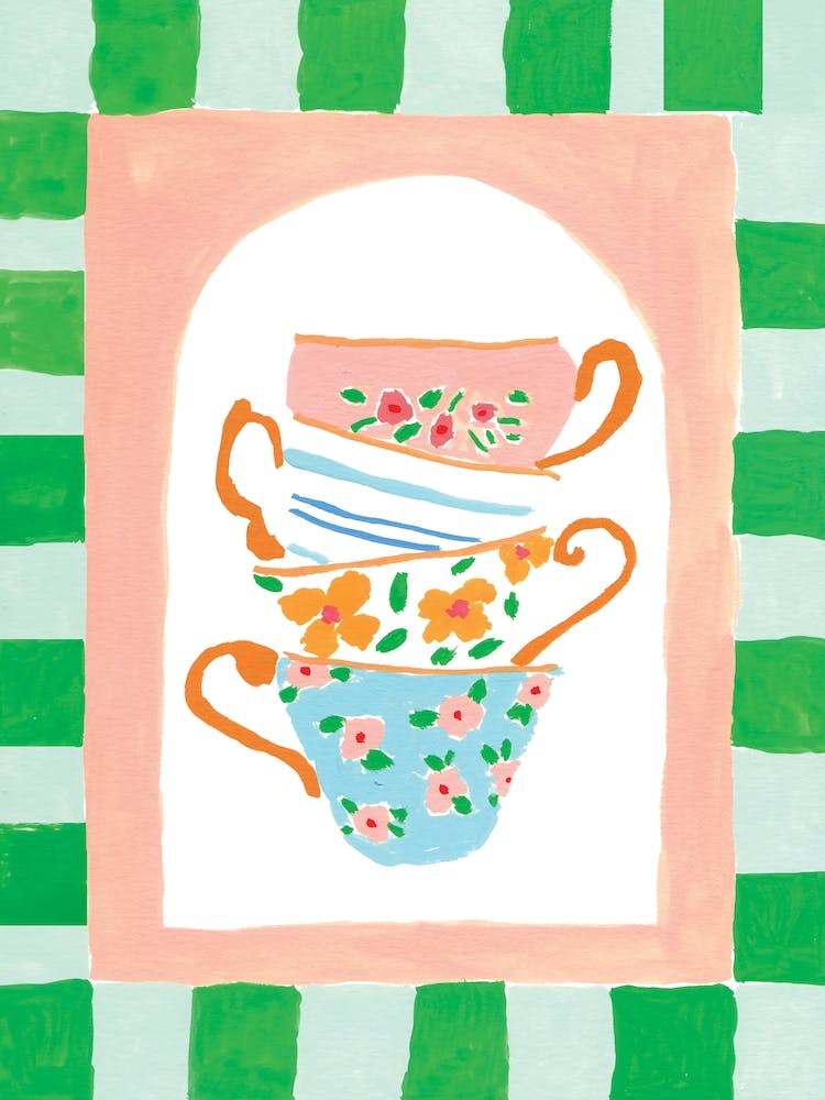 Stacked Tea Cups 1