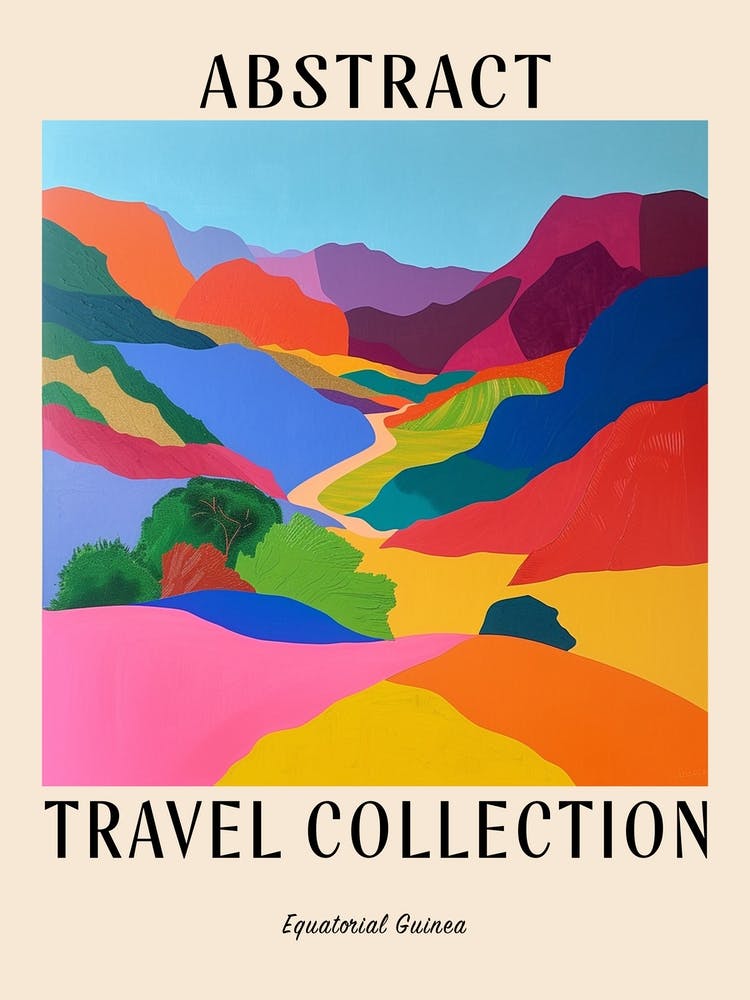 Abstract Travel Collection Poster Equatorial Guinea 1