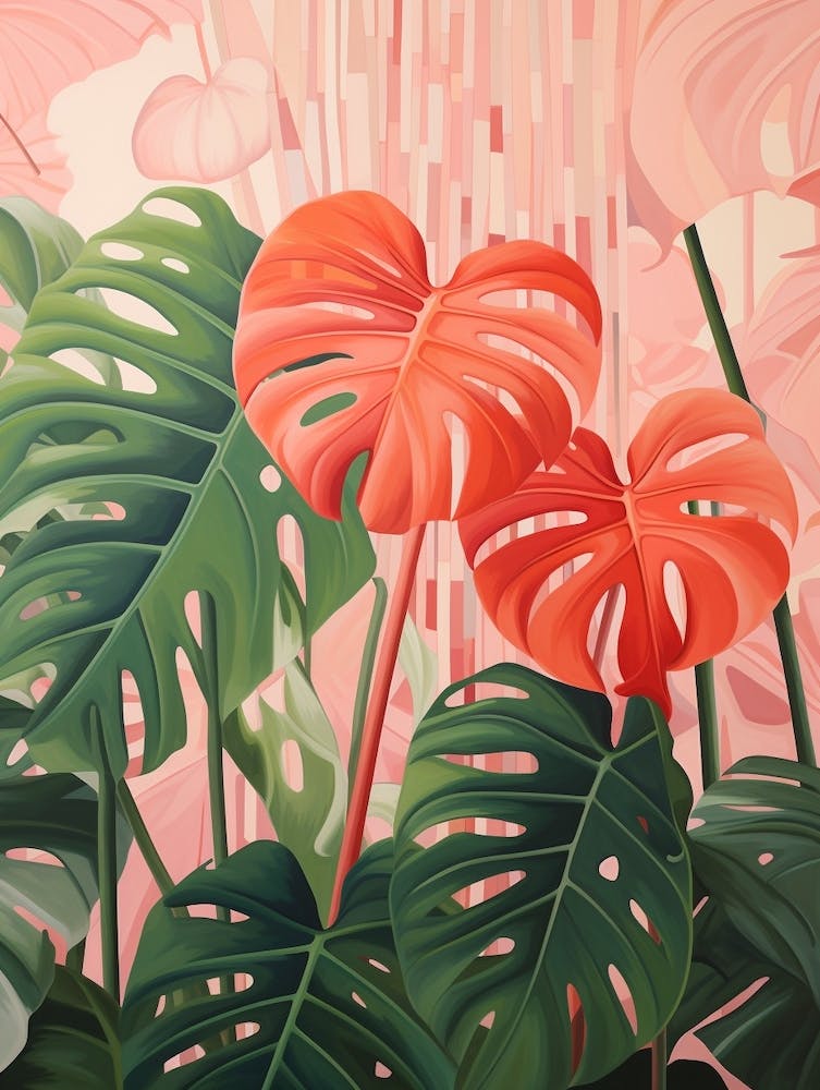 Tropical Plant Painting Monstera Deliciosa 4