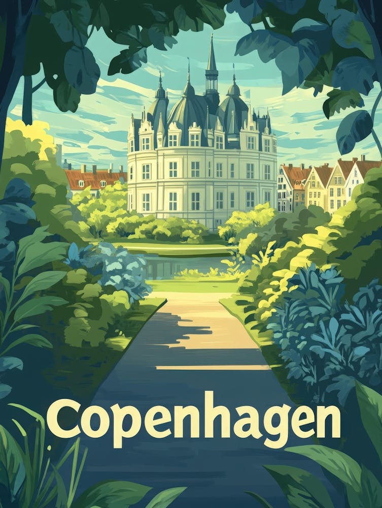 Aihrgdesign A Mid Century Modern Travel Poster For Copenhagen
