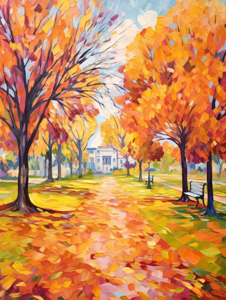 Automne City Park Peinture City Park La Nouvelle-Orléans États-Unis