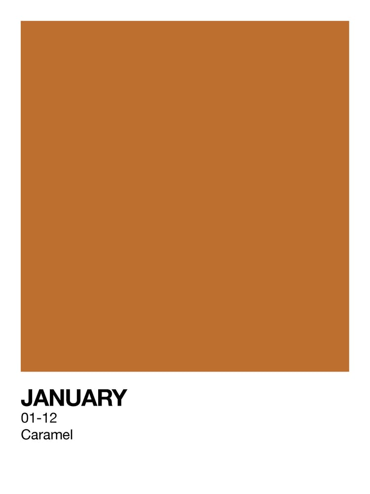 January Birth Month Colour Caramel