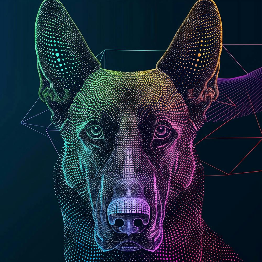 Polygonal German Shepherd