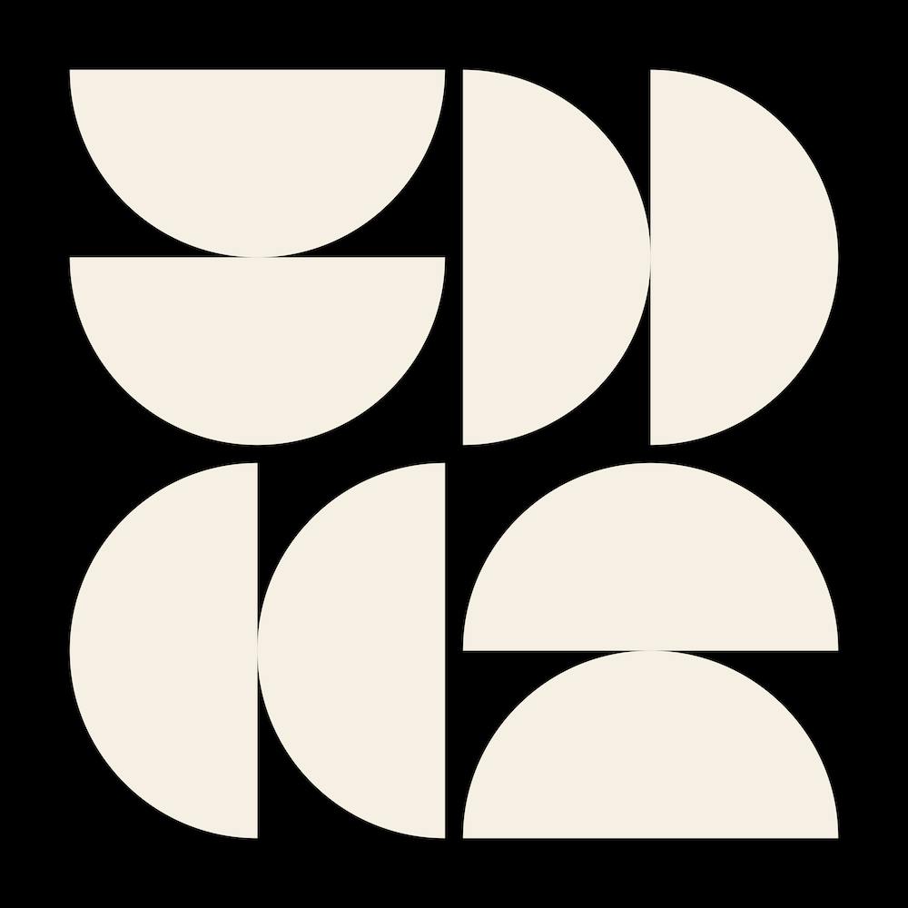 Abstract Semi Circles (black tone)