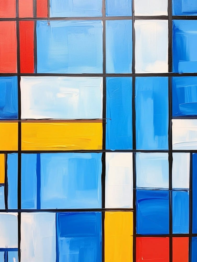 Mondrian Abstract Geometric Illustration 1
