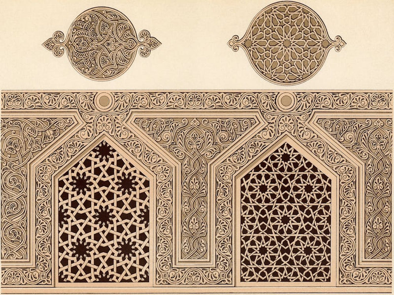 La Decoration Arabe, Plate No, 96, Emile Prisses D’Avennes,Digitally Enhanced Lithograph From Own Original 1885