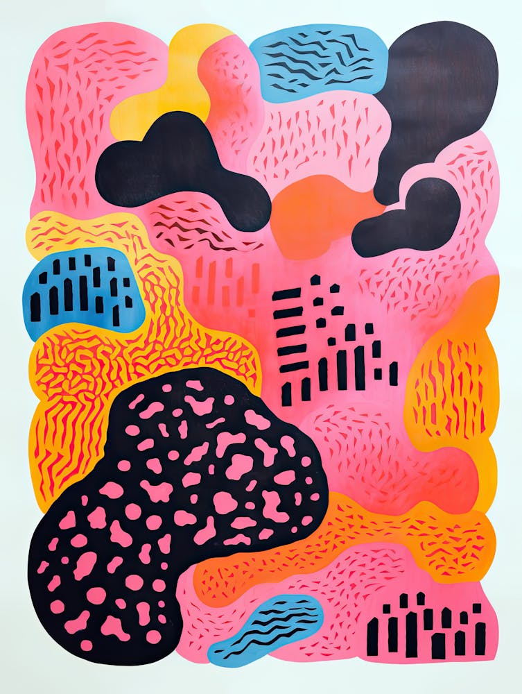 Shimmering Currents Abstract Fluid Surrealism