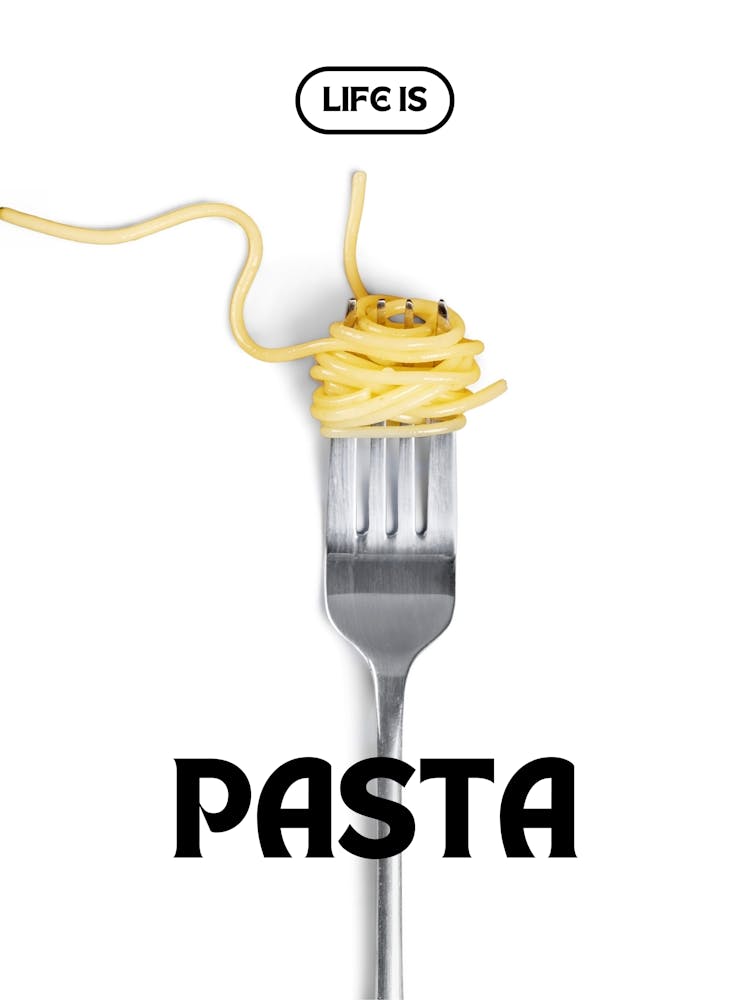 Life Is Pasta Kitchen Illustration