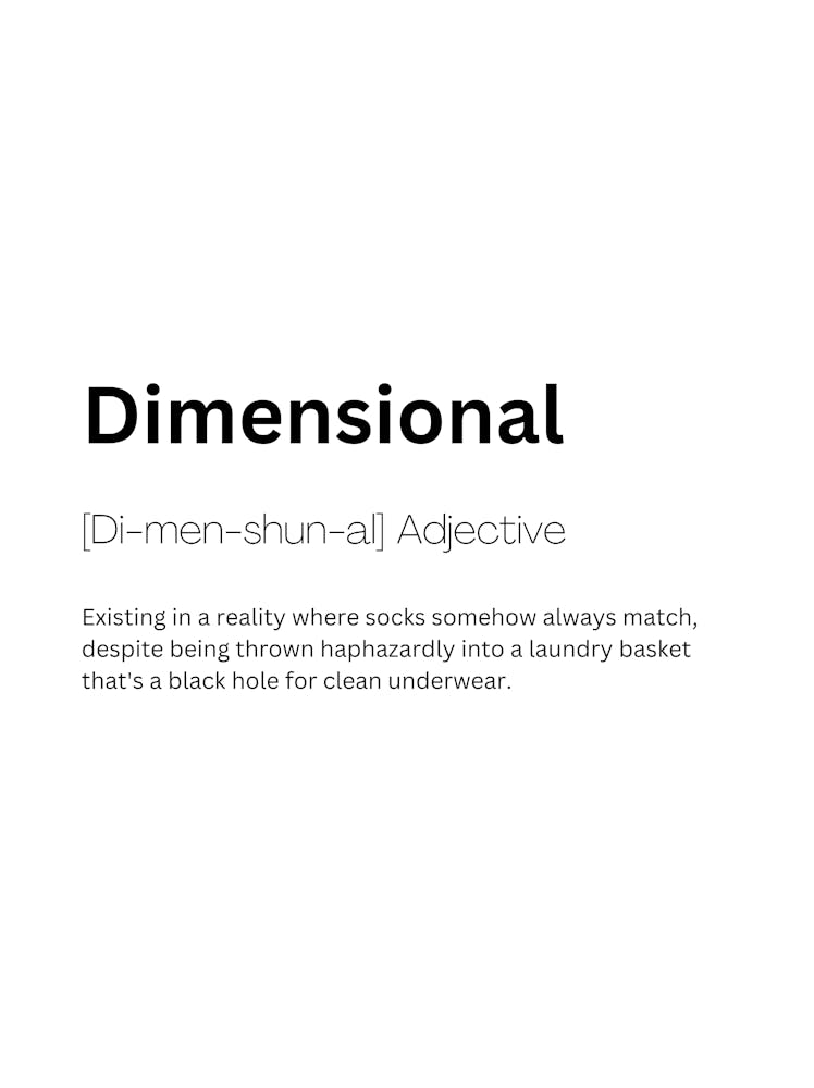 Dimensional Definition Meaning 1