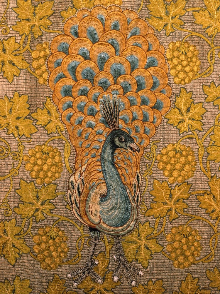 Peacock And Vine Detail, William Morris And Philip Webb