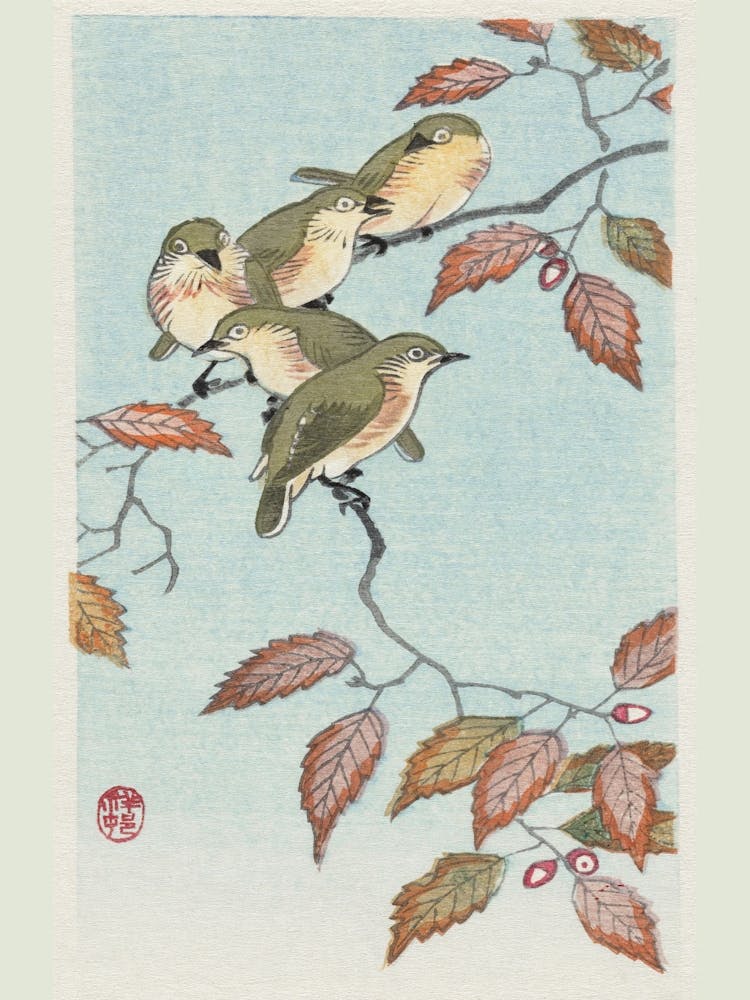 Birds On A Branch (1900 1936), Ohara Koson