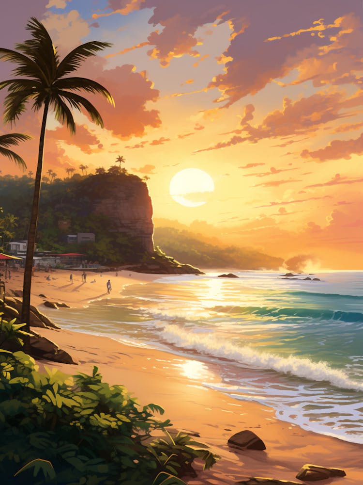 Painting That Depicts Carlisle Bay Beach Barbados 1