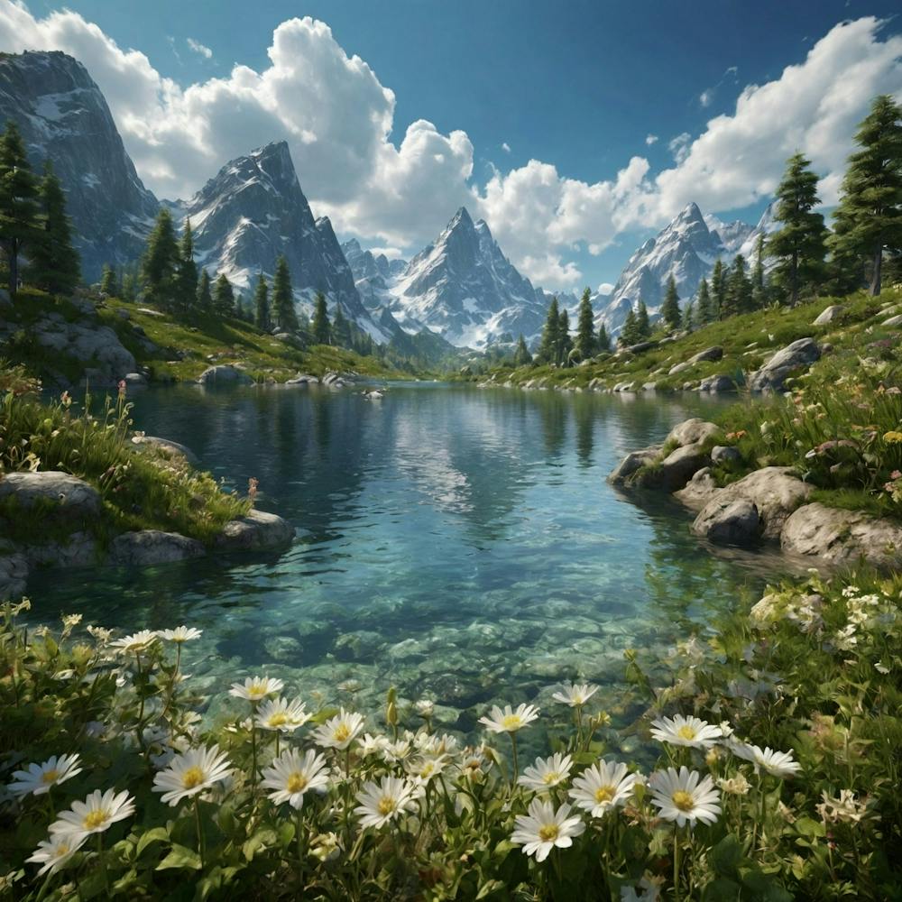 Lake In The Mountains 4
