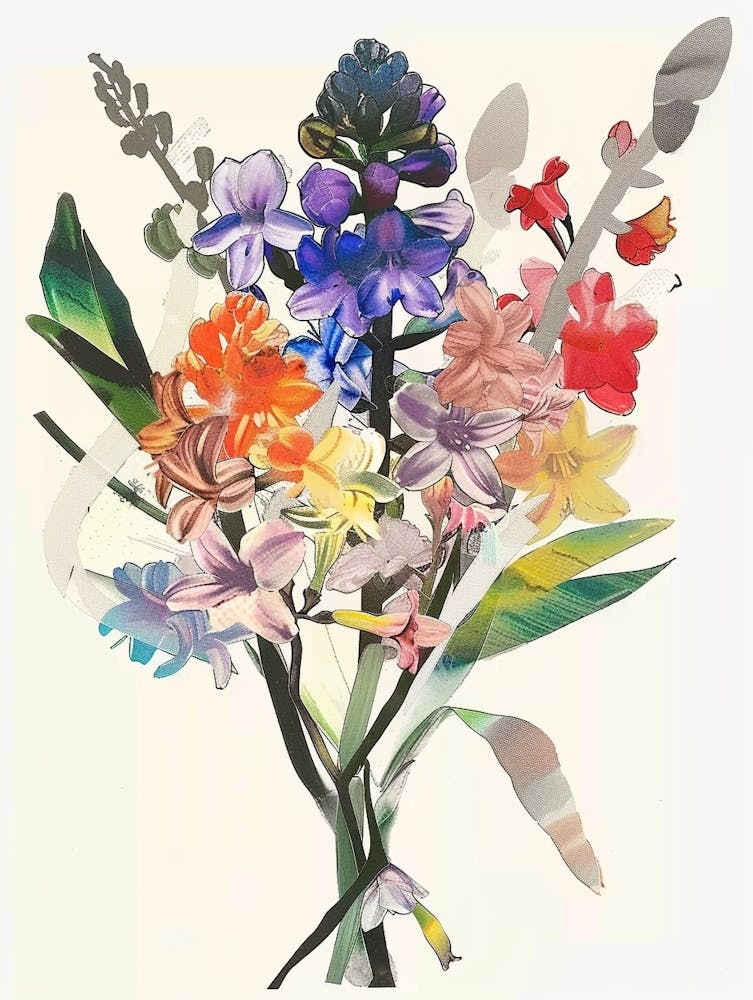 Hyacinth 2 Collage Flower Bouquet
